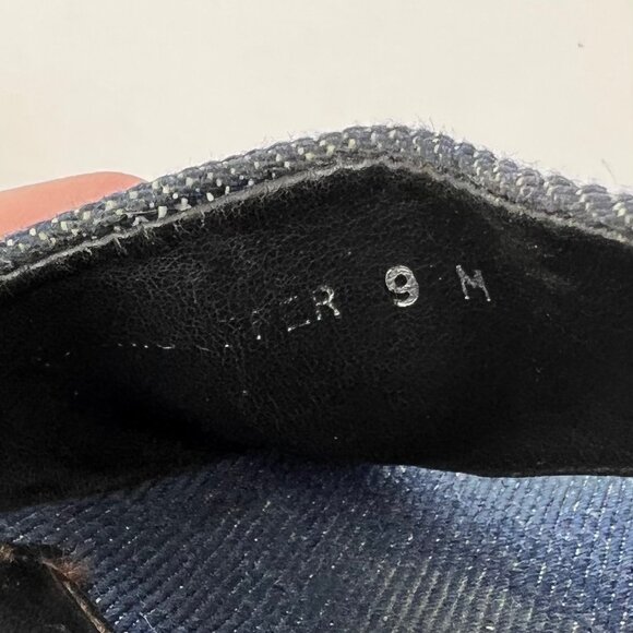 Spice Girls 90s Y2K Denim Wood Cutout Slide Platforms Size 9 - Picture 9 of 10